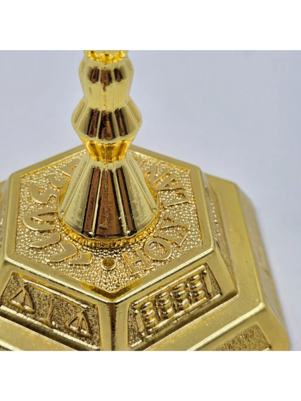 7 Taper Holy Land Symbols of the 12 Tribes of Israel Menorah Hexagonal Base - Picture 9 of 16